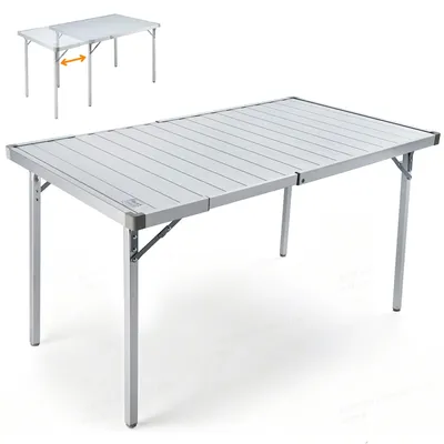 Produktbild von Faltbarer Campingtisch, höhenverstellbar - 94 x 70 cm, Aluminiumtisch