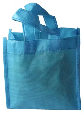 Produktbild von 5 PP Tragetasche Apothekertasche blau 16x16x6 klein
