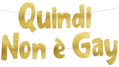 Glitter Banner Gold, vorgereiht, 1,2 m, Party-Deko