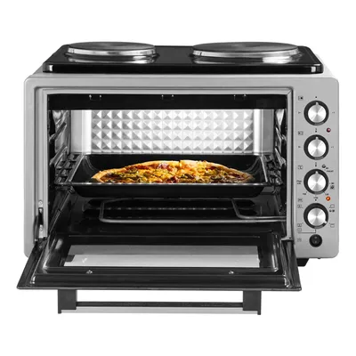Image de ECG ETH 3701G | mini-four | 37 litres | 2 plaques de cuisson électriques avec 3 niveaux de puissance |fonction air chaud avec turbo-ventilateur | broche rotative |