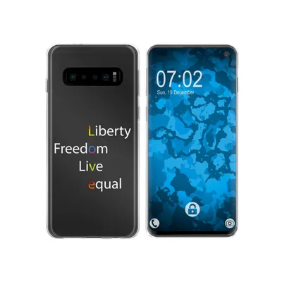 Produktbild von PhoneNatic Case kompatibel mit Samsung Galaxy S10 Silikon-Hülle pride M2