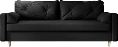Produktbild von Roe Furniture | Schlafsofa - ASTRA - 228x88 cm - Schwarz - Mit Schlaffunktion und Stauraum - Modernes Design - Sofa - Sofabett