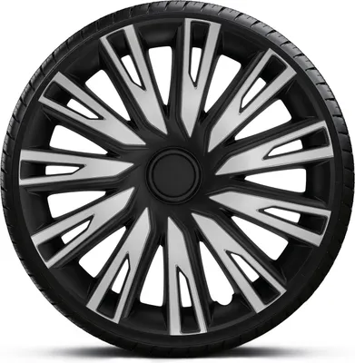 Produktbild von Radkappen Radzierblenden SATZ (4Stück) 14 Zoll COPRA SILVER BLACK Z499668
