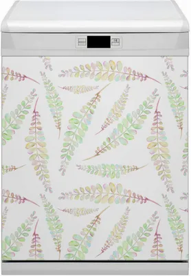 Produktbild von Magnete  Küche Magnetmatte Magnet für Spülmaschine Abwaschbar Dekor 60x80 cm  - Verlässt Aquarell