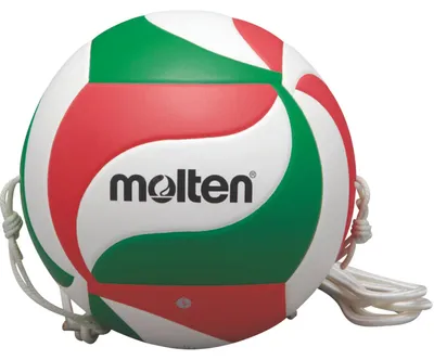 Produktbild von molten Volleyball Trainingsball mit 2 Halteseilen Weiß/Grün/Rot Gr. 5