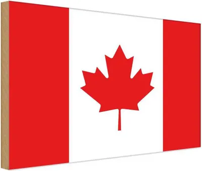Immagine prodotto di vianmo Insegna in legno 20x30 cm Bandiera Kanadas Flag of Canada