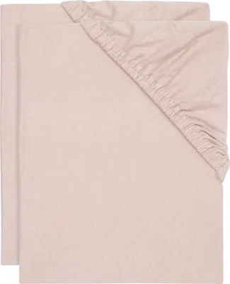 Produktbild von Jollein Jersey Bettlaken - 60 x 120 cm - 2 Stück - Wild Rose