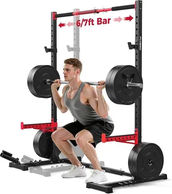 Imagen del producto de Torre de pesas y estante, barra de dominadas ajustable para gimnasio en casa