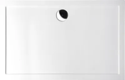 Produktbild von Polysan KARIA Gussmarmor-Duschwanne, Rechteck 110x80cm, weiß