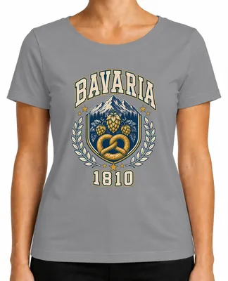 Zdjęcie produktu dla Bawaria, 1810,  , Bretzel, koszulka w tradycyjnym stylu, spodnie skórzane, damski T-shirt, szary, rozmiar M
