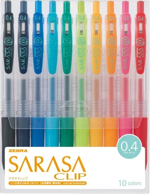 Productafbeelding van Zebra Sarasa Clip 0.4 - 10 kleur set (JJS15-10CA)