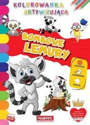 Zdjęcie produktu dla Kolorowanka aktywizująca z naklejkami "Bombowe lemury" Martel