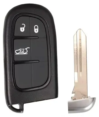 Obrázek produktu pro Pouzdro na klíče Techstar kompatibilní s Jeep Cherokee, Wrangler, Dodge RAM, Durango, Chrysler – s neřezanou čepelí