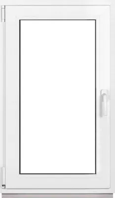 A white framed window against a white background.