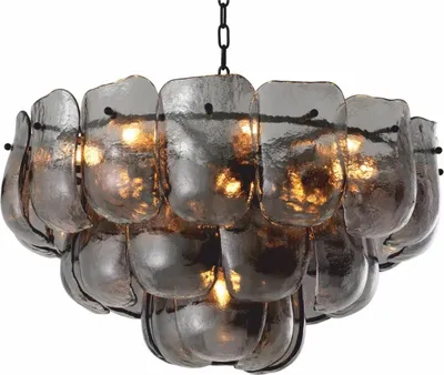 Produktbild von Casa Padrino Luxus Wohnzimmer & Hotel Kronleuchter Grau / Bronze Ø 75 cm - Luxus Möbel