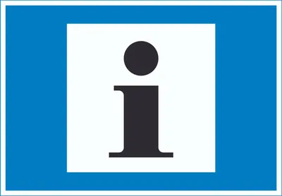 Produktbild von Information Symbol Schild A4 Rückseite selbstklebend