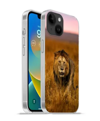 Produktbild von MuchoWow® Handyhülle Schutzhülle Hülle für Apple iPhone 14 - Softcase Löwe - Savanne - Gras Silikon Softcase Handy Hülle - Mobiltelefonhülle
