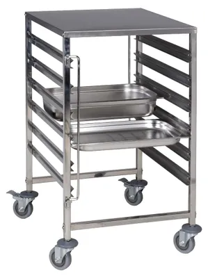 Produktbild von Regalwagen mit Arbeitsfläche aus Edelstahl