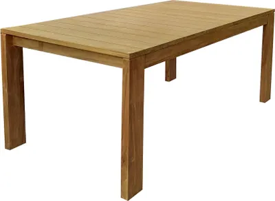 Immagine prodotto di Milani Home - tavolo da giardino in teak fisso 200 x 100 cm, per terrazzo veranda e outdoor