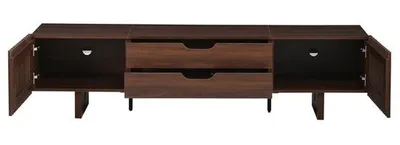 Image de Meuble TV en bois brun foncé, 180 x 40 x 45 cm