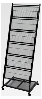Produktbild von Zeitschriftenständer, 47,5 x 43 x 133 cm, schwarz, A4