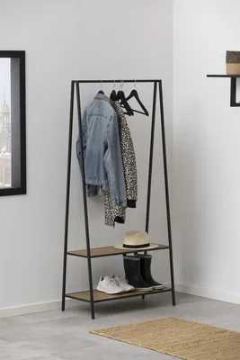 Produktbild von Garderobenständer Kleiderständer Regal Minigarderobe Standgarderobe "Carney I"
