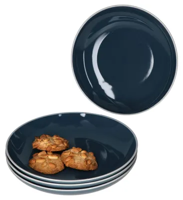Obrázek produktu pro sada 4 talířů Linus Blue Cake Plate Dezertní talíř Snídaně Skandinávská námořní kuchyně