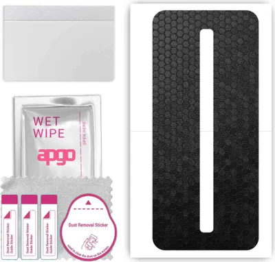 Produktbild von apgo Rückseite Schutzfolie, Skin, kompatibel mit ZTE nubia Red Magic 6 Pro, Hinten Displayschutzfolie aus Vinylfolie, kratzfest, einfache Montage - Schwarze Honigwabe