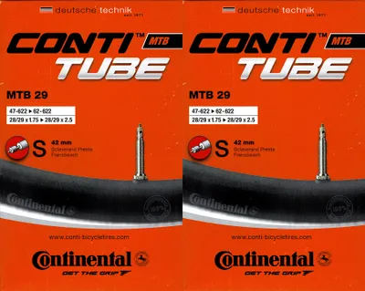 Produktbild von 2x Continental MTB 29 Schlauch 29 Zoll SV (47/62-622) SV 42mm