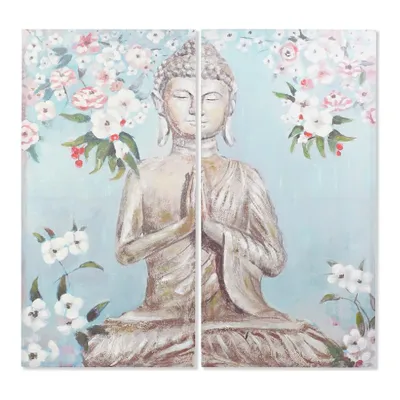 Produktbild von Bild dkd home decor cu-181694 oriental buddha Leinwand (140 x 3 x 140 cm) (2 Stück)