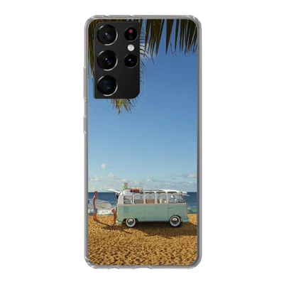 Produktbild von MuchoWow® Handyhülle Schutzhülle Hülle für Samsung Galaxy S21 Ultra Strand - Bus - Surfen Silikon Softcase Handy Hülle - Mobiltelefon