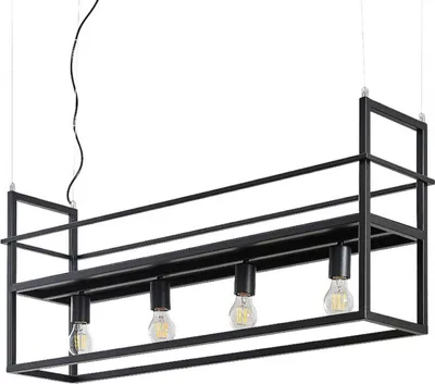 Produktbild von Lindby Hängeleuchte Grisela, Regal, schwarz, Metall, 120 cm