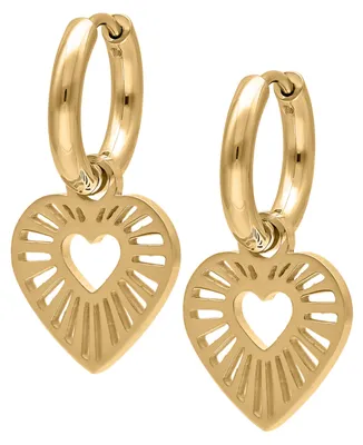 Produktbild von Wildcat Ohrringe - Little Radiant Heart Hoops - Gold - Chirurgenstahl 316L - wasserfest, langlebig, hautverträglich, Gold