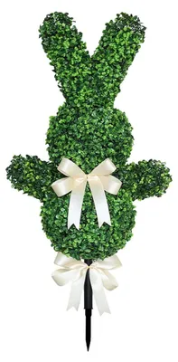 Productafbeelding van Kunstbuxus Paaskonijn Vormsnoei voor Decoratie, 90 cm