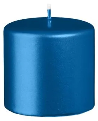 Produktbild von Stumpenkerzen Metallic Matt Royalblau 70 x Ø 70 mm, 12 Stück