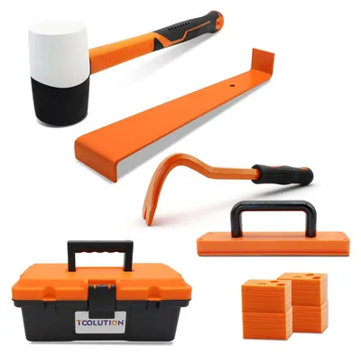 Produktbild von Verstellbarer Druckblock für Laminatböden - Ziehvorrichtung - Werkzeuge für Bodenarbeiten - Gummihammer - Abstandhalter für Bodenbeläge - Holz-Laminatboden