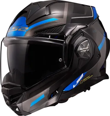 Image de LS2 FF901 Advant X Spectrum casque pliable, noir/gris/bleu, XS (53/54)