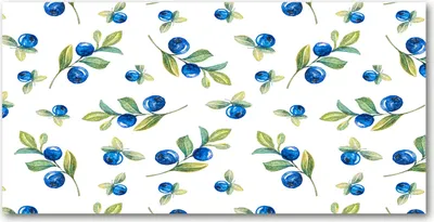 Produktbild von Tulup Glas-Bild -140x70- Wandkunst Dekorative Wand für Küche & Wohnzimmer - Blumen & Pflanzen - Blaubeeren - Blau