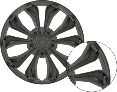 Produktbild von CARTREND Radzierblende Storm 15" schwarz 4x
