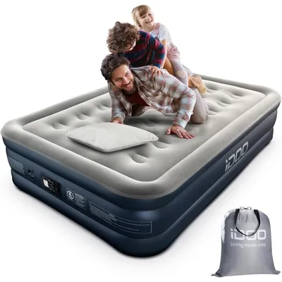 Productafbeelding van Luchtbed - 2 personen - 137 x 190 x 46 cm - Zelfopblazend - Met pomp