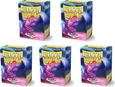 Immagine prodotto di 5x Manicotti opachi dello Scudo del Drago - Viola (5x 100 manicotti)