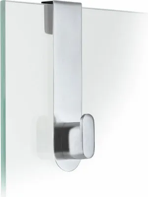 Obrázok produktu pre Blomus Areo háčik na sklenenú sprchovú stenu, nástenný háčik, sprchový háčik, matná nerezová oceľ, v 14 cm, 68905