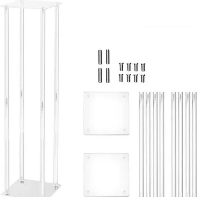 Productafbeelding van Famanu Blumenstandard Acryl - Set van 10 - 20x20x60 cm - Decoratieve krukken