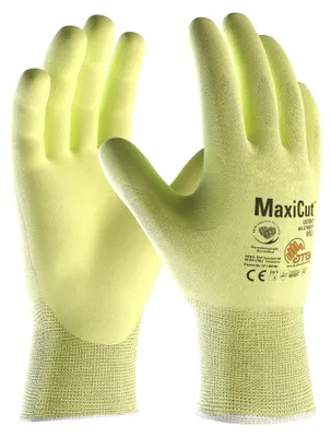 Image de Gants de travail tricoté vanisé nylon MaxiCut® Ultra™ jaune/noir T10 - ATG - AT443745-JZ10AIN