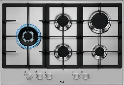 Produktbild von AEG HGB75520SM Edelstahl Integriert 75 cm Gaskochfeld 5 Zone(n)