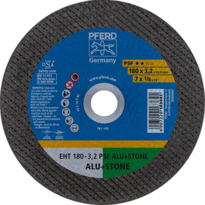 Produktbild von PFERD 61826222, Schneidedisk, Aluminium, Eisenguss, Beton, Nicht-eisenhaltiges Metall, Stein, Kachel, 18 cm, Jede Marke, Flache Mitte, 2,22 cm