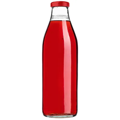 Immagine prodotto di KADAX bottiglia per succo di frutta da 1 litro + coperchio fi43 rosso 1