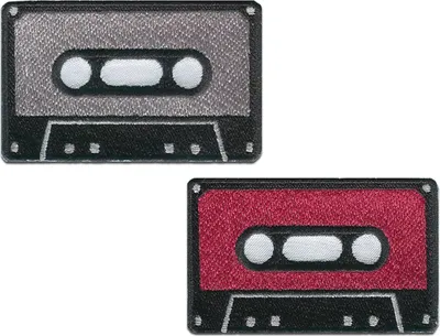 Obrázek produktu pro Kassette Mc Musikkassette - nášivka, nažehlovací, nášivky, nášivky, k nažehlení, velikost: 4,5x7,5cm
