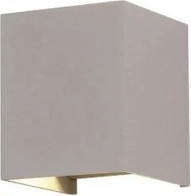 Produktbild von Graue LED-Wandleuchten - Quadratisch - Bridgelux - IP65 - 6W - 660 Lumen - 4000K