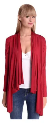 Produktbild von Damen Cardigan Umhang Poncho ; Bordo S/M